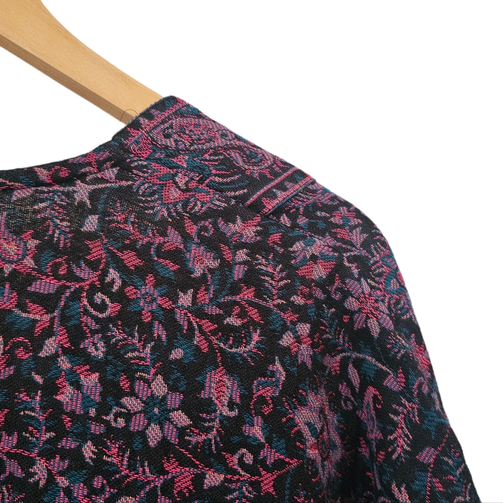 Bohemian Embroidered Kimono Paisley Open Cardigan S/M - Picture 12 of 16
